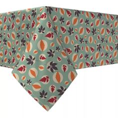 Прямоугольная скатерть, 100 % хлопок, 52x120 дюймов, листья в горошек. Fabric Textile Products
