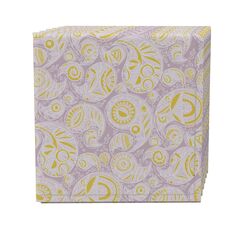 Набор салфеток из 4 шт., 100 % хлопок, 20x20 дюймов, желтые и фиолетовые каракули. Fabric Textile Products