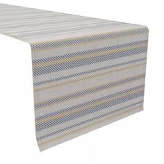 Дорожка для стола, 100 % хлопок, 16x90 дюймов, в полоску для кухни в стиле кантри. Fabric Textile Products