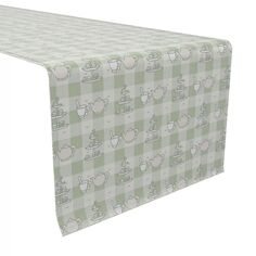 Скатерть-дорожка, 100 % хлопок, плед 16x72 дюйма для чаепития Fabric Textile Products