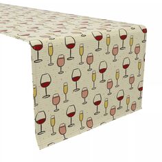 Настольная дорожка, 100 % хлопок, простые бокалы для вина 16x72 дюйма Fabric Textile Products