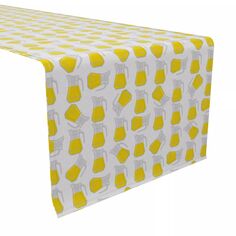 Настольная дорожка, 100% хлопок, кувшины для лимонада 16x90 дюймов Fabric Textile Products