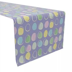 Дорожка для стола, 100 % хлопок, 16x72 дюйма, рисунок в виде пасхальных точек. Fabric Textile Products