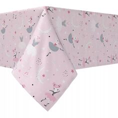 Квадратная скатерть, 100% хлопок, 52х52 дюйма, Розовая Балерина. Fabric Textile Products