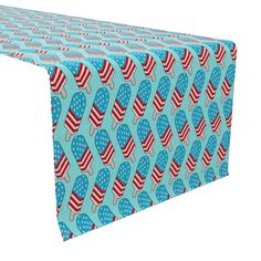 Настольная дорожка, 100 % хлопок, 16x108 дюймов, Patriotic Ice Pops Fabric Textile Products