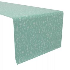 Дорожка для стола, 100 % хлопок, 16x108 дюймов, нарисованные вручную цветы-каракули. Fabric Textile Products