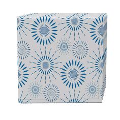 Набор салфеток из 4 шт., 100 % хлопок, 20x20 дюймов, узор «Синий фейерверк» Fabric Textile Products