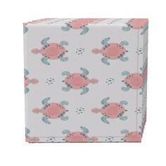 Набор салфеток из 4 шт., 100 % хлопок, 20х20 дюймов, дизайн «Розовые морские черепахи» Fabric Textile Products