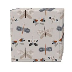 Набор салфеток из 4 шт., 100 % хлопок, 20x20 дюймов, дизайн «Бабочка и мотылек» Fabric Textile Products
