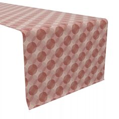 Настольная дорожка, 100 % хлопок, 16x90 дюймов, в горошек пыльно-розового цвета. Fabric Textile Products