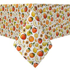 Квадратная скатерть, 100% хлопок, 60х60 дюймов, все виды фруктов. Fabric Textile Products