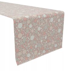 Скатерть-дорожка, 100% хлопок, 16x72 дюйма, пастельный современный горошек Fabric Textile Products