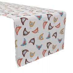 Дорожка для стола, 100 % хлопок, 16x90 дюймов, дизайн Country Chickens. Fabric Textile Products