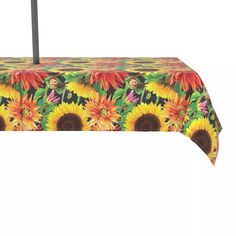 Водоотталкивающая, для наружного использования, 100% полиэстер, 60x84 дюйма, Sunflower Garden Fabric Textile Products