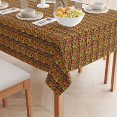 Прямоугольная скатерть, 100% хлопок, 52х120 дюймов, цветочный 6 Fabric Textile Products