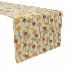 Дорожка для стола, 100 % хлопок, 16x90 дюймов, узор в виде абстрактных пятен. Fabric Textile Products
