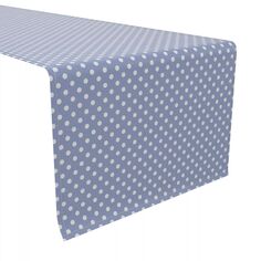 Дорожка для стола, 100 % хлопок, 16x72 дюйма, бледно-голубой горошек Fabric Textile Products