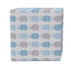 Набор салфеток из 4 шт., 100 % хлопок, 20x20 дюймов, повтор Blue Elephant Fabric Textile Products