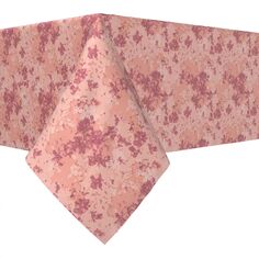 Квадратная скатерть, 100 % хлопок, 52x52 дюйма, фактура розового мрамора. Fabric Textile Products