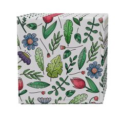 Набор салфеток из 4 шт., 100% хлопок, 20x20 дюймов, Leaves and Flowers Garden Fabric Textile Products