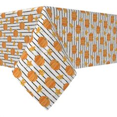 Прямоугольная скатерть, 100% хлопок, 60х120 дюймов, абстрактная осенняя полоска. Fabric Textile Products