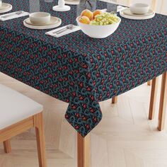 Прямоугольная скатерть, 100 % хлопок, 60х104 дюйма, цветочный 30 Fabric Textile Products