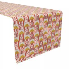 Дорожка для стола, 100 % хлопок, 16x90 дюймов, Cinema Popcorn Fabric Textile Products