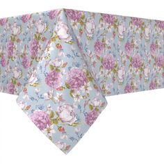 Прямоугольная скатерть, 100 % хлопок, 60x84 дюйма, винтажный цветочный узор «Бабочка». Fabric Textile Products