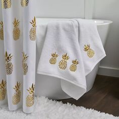 SKL Home Набор полотенец для рук с позолоченным ананасом, 2 предмета