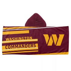 Пляжное полотенце с капюшоном The Northwest Group Washington Commanders Unbranded