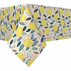 Прямоугольная скатерть, 100% полиэстер, 60x104 дюйма, эскиз Summer Lemon. Fabric Textile Products