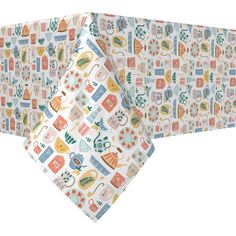 Квадратная скатерть, 100% полиэстер, кухонная посуда 54x54 дюйма Fabric Textile Products