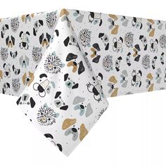 Прямоугольная скатерть, 100% полиэстер, 60x120 дюймов, рисунок мордочки собаки. Fabric Textile Products