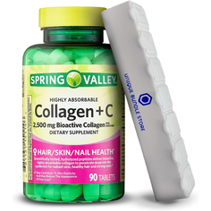 Комплекс коллагена с витамином С Spring Valley 2500 мг, 90 таблеток + органайзер для таблеток