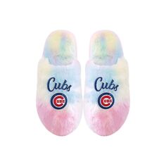 Молодежные тапочки FOCO Chicago Cubs с надписью Rainbow Script Unbranded