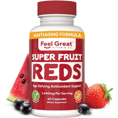 Антивозрастные мультивитамины Feel Great 365 Superfruit Reds Supplement, 60 капсул