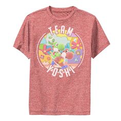Футболка с надписью «Team Yoshi» для мальчиков 8–20 лет Nintendo Yoshi&apos;s Crafted World Licensed Character