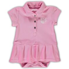 Розовый комбинезон-поло с короткими рукавами и рукавами для младенцев Clemson Tigers Caroline Unbranded