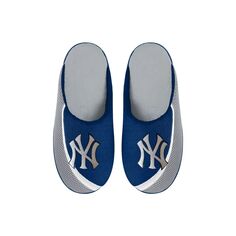 Молодежные тапочки FOCO New York Yankees с цветным краем и большим логотипом Unbranded