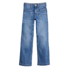 Широкие джинсы SO для девочек 6–20 лет обычного и большого размера SO