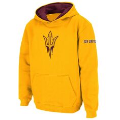 Пуловер с капюшоном и большим логотипом Youth Stadium Athletic Gold Arizona State Sun Devils Unbranded