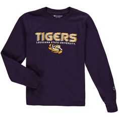 Фиолетовая футболка с длинными рукавами из джерси Youth Champion LSU Tigers Champion