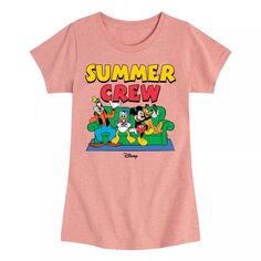 Летняя футболка с рисунком экипажа Disney&apos;s для девочек 7–16 лет Licensed Character