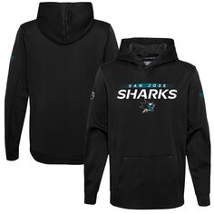 Черная толстовка с капюшоном с логотипом Youth Fanatics San Jose Sharks Authentic Pro Fanatics