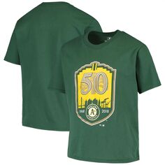 Зеленая футболка с логотипом Youth Fanatics Oakland Athletics 50-го сезона Fanatics