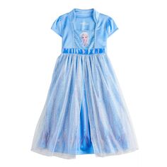 Ночная рубашка Эльзы для маленьких девочек из мультфильма «Холодное сердце 2» Диснея Disney