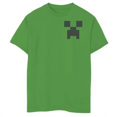Футболка Minecraft Creeper с карманом и рисунком для мальчиков 8–20 лет Licensed Character