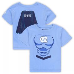 Синяя футболка «Супергерой» North Carolina Tar Heels «Чемпион Каролины» для малышей Champion