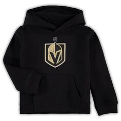 Черный пуловер с капюшоном с логотипом Vegas Golden Knights Primary для дошкольников Outerstuff