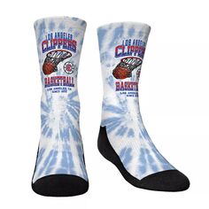 Молодежные носки Rock Em Носки LA Clippers Vintage Hoop Crew Socks Unbranded